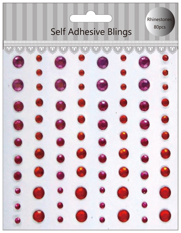 Scrapbook Red self adhesive gems sticker