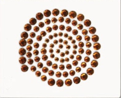100pcs bronze gems sticker
