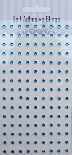 135pcs 3mm round blue gems sticker for craft