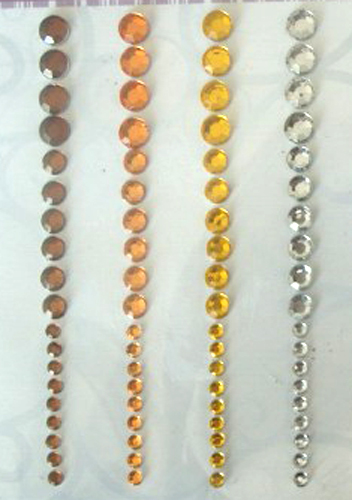 76pcs mixed gem stickers art