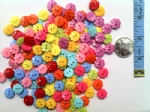 13mm swirl flower plastic resin buttons