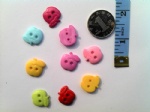 15mm leafy apple shaped buttons