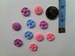 15mm daisy shaped craft plastic buttons
