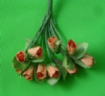 orange 0.5cm artifical paper rose