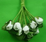 White 0.5cm artifical paper rose