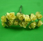 Yellow 1.5cm scrapbooking paper rose flowers