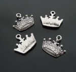 Crown shaped alloy charms for scrapbooking
