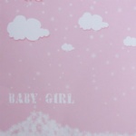 Baby girl scrapbook paper design