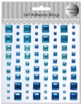 Craft blue square self adhesive gems sticker
