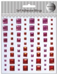 Craft Red square self adhesive gems sticker