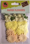 Ivory set scrapbook paper flowers-rose flowers-cardmaking embellishments