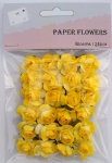 Yellow scrapbook paper rose blooms