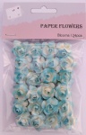 Baby blue scrapbook paper rose blooms