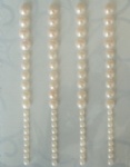 76pcs cream assorted pearl sticker design