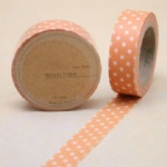 Orange tape with white dot washi tape
