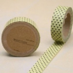 Yellow tape with black dots washi tape