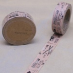 Comb with scissors printed decorating self adhesive washi tape