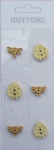 6pcs insects Assort shape wooden buttons