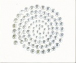 100pcs silver gems sticker