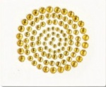 100pcs yellow gems sticker