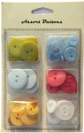 Bright assort plastic buttons mixed collection