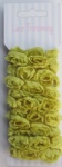 Dark Yellow Double row chiffon rose flower lace trim