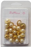 Decortive Plating gold shank pearl buttons
