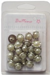Decortive Plating silver shank pearl buttons