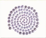 100pcs purple gems sticker