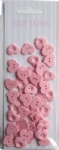 Pink set Forest love shape buttons-novelty buttons-cute buttons