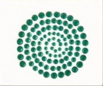 100pcs green gems sticker