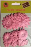 Pink collection scrapbook paper flowers-paper petals-embellishments