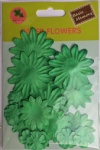 Green collection scrapbook paper flowers-paper petals-embellishments