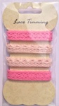 Pink cotton lace pack-decorating lace-card making embellishments
