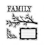 family decorating clear stamp